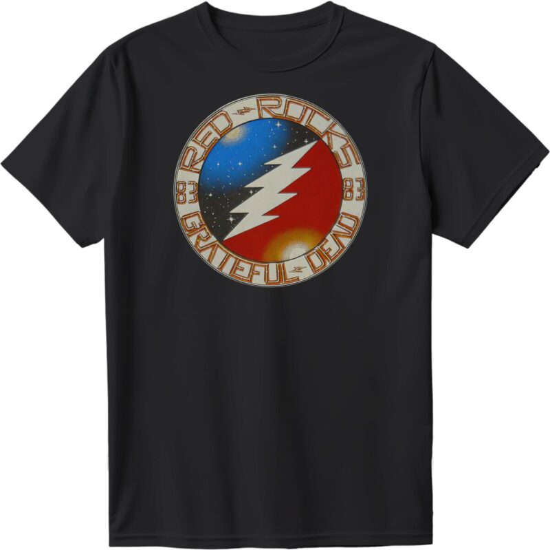 grateful dead lightning bolt red rocks colorado 1983 concert t shirt SKU 2502KLAFIFF83703 black.jpg